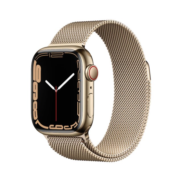 Apple 워치 7 셀룰러 41mm (골드 스테인리스 스틸)